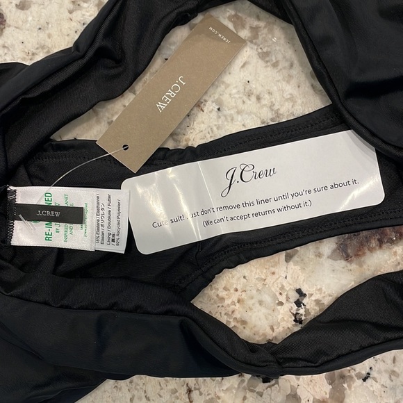 NWT J.Crew High-rise cheeky bikini bottom. Size Small, Black, Style BC126 - Picture 8 of 11